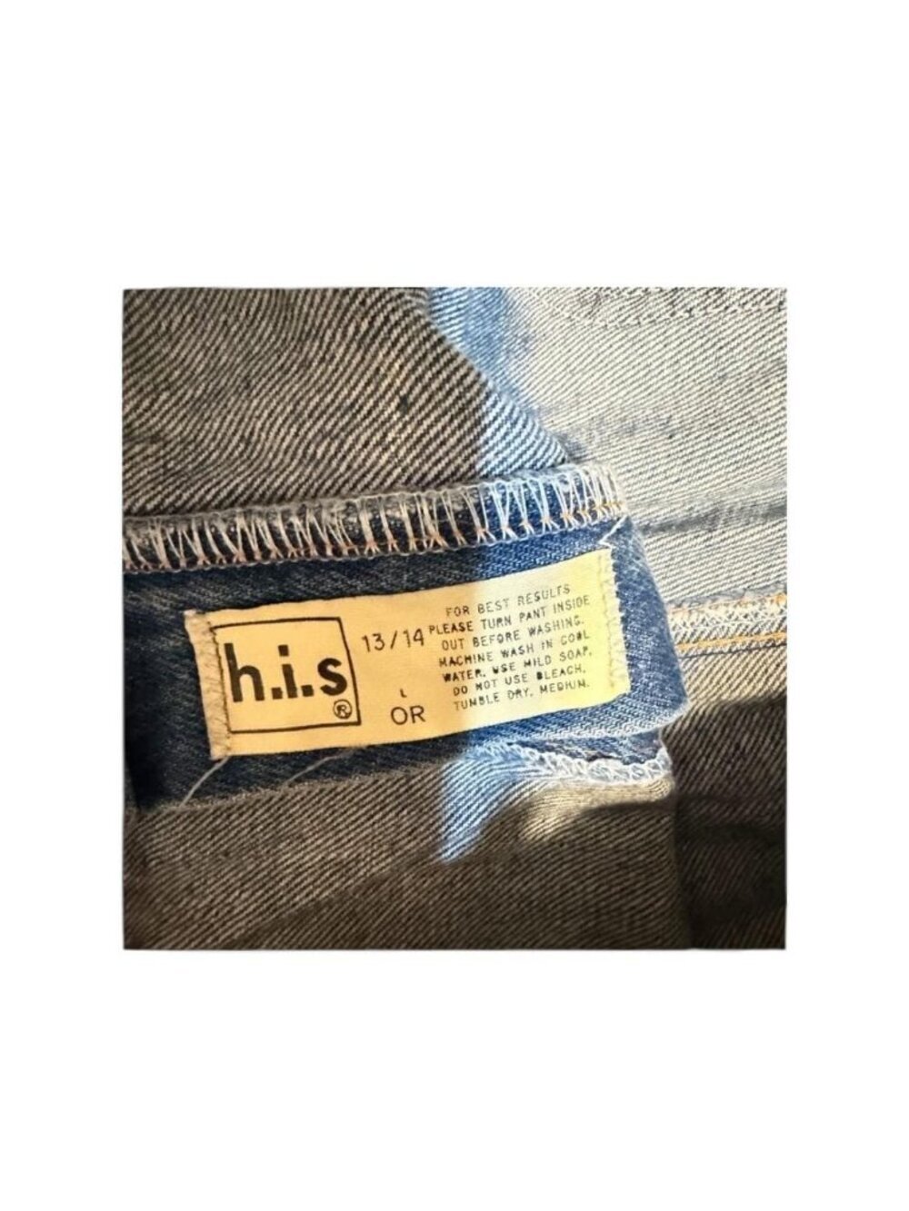 Vintage H.I.S. Chic High Rise Jeans Womens 29x30 Wide Leg 90s Denim - Picture 2 of 9